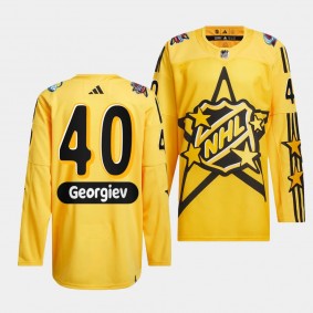 Alexandar Georgiev Colorado Avalanche 2024 NHL All-Star Game Yellow #40 drew house Primegreen Authentic Jersey Men's