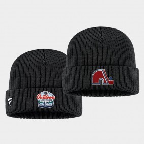 Colorado Avalanche 2021 NHL Outdoors at Lake Tahoe Knit Hat Black Cuffed