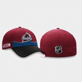 Colorado Avalanche 2020 NHL Draft Burgundy Navy Authentic Pro On-Stage Flex Hat