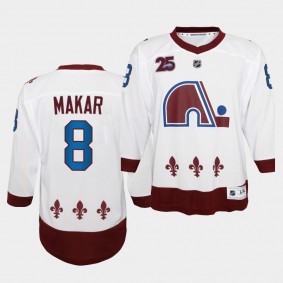 Cale Makar Colorado Avalanche 2021 Reverse Retro White 25th special Edition Youth Jersey