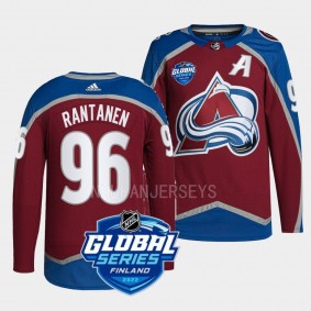 Colorado Avalanche 2022 NHL Global Series Mikko Rantanen #96 Burgundy Authentic Jersey Men's