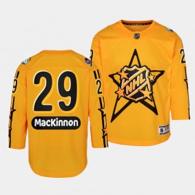 Colorado Avalanche #29 Nathan MacKinnon 2024 NHL All-Star Game Premier Yellow Youth Jersey