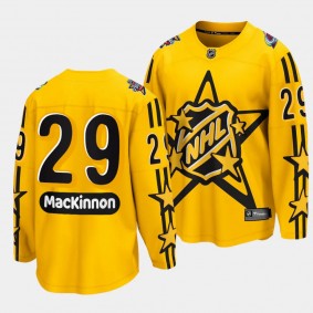 Nathan MacKinnon Colorado Avalanche 2024 NHL All-Star Game Yellow #29 Breakaway Jersey Men's